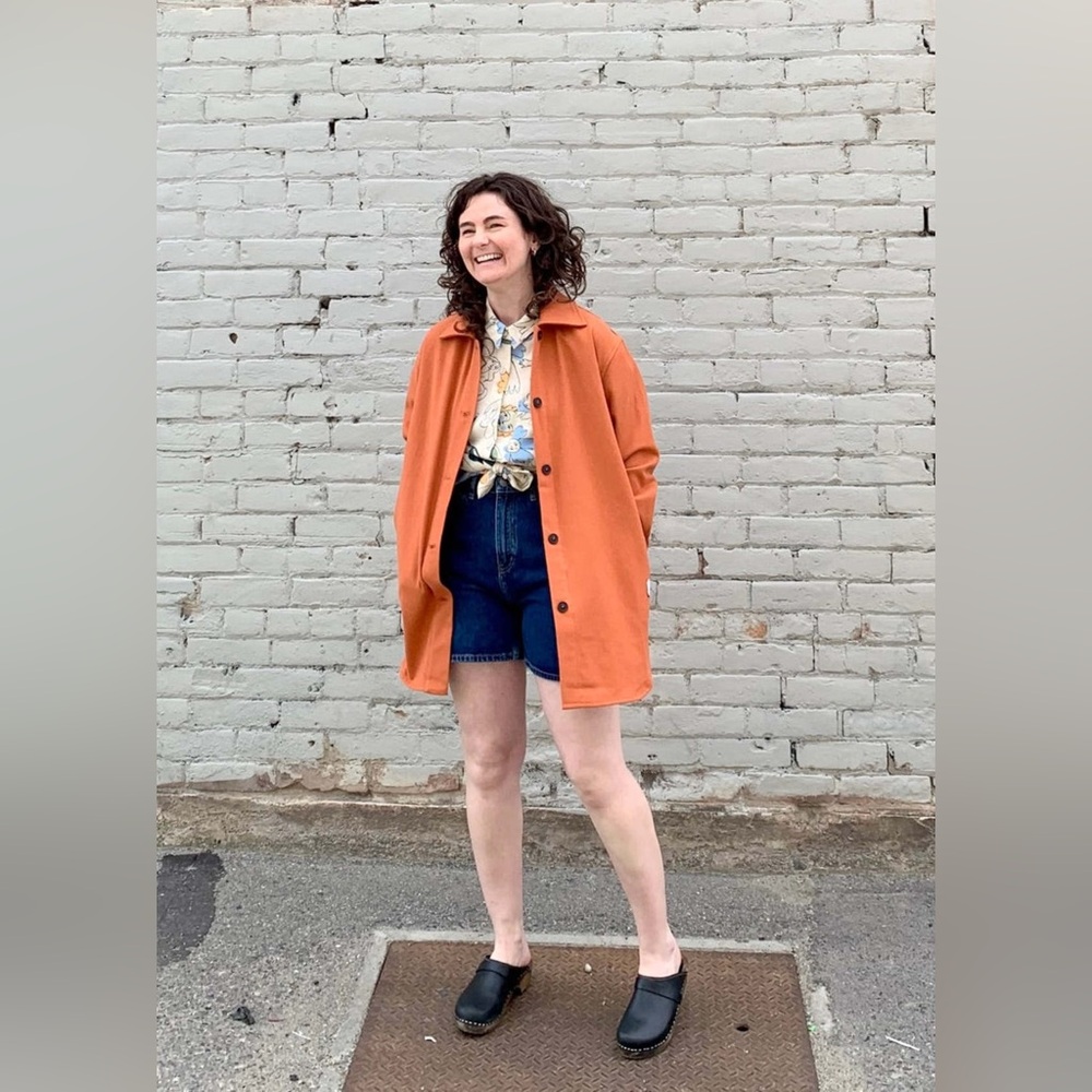 EUC ANIÁN Painters Coat in | Color Himalayan Rust (Orange) | Size Small - Picture 5 of 16